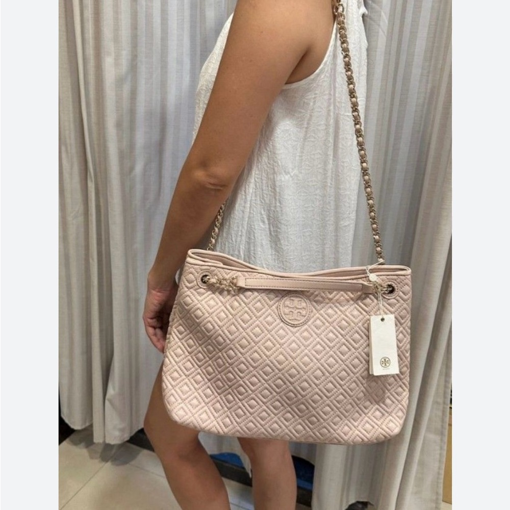 Tory Burch Blush Quilted Shoulder Bag